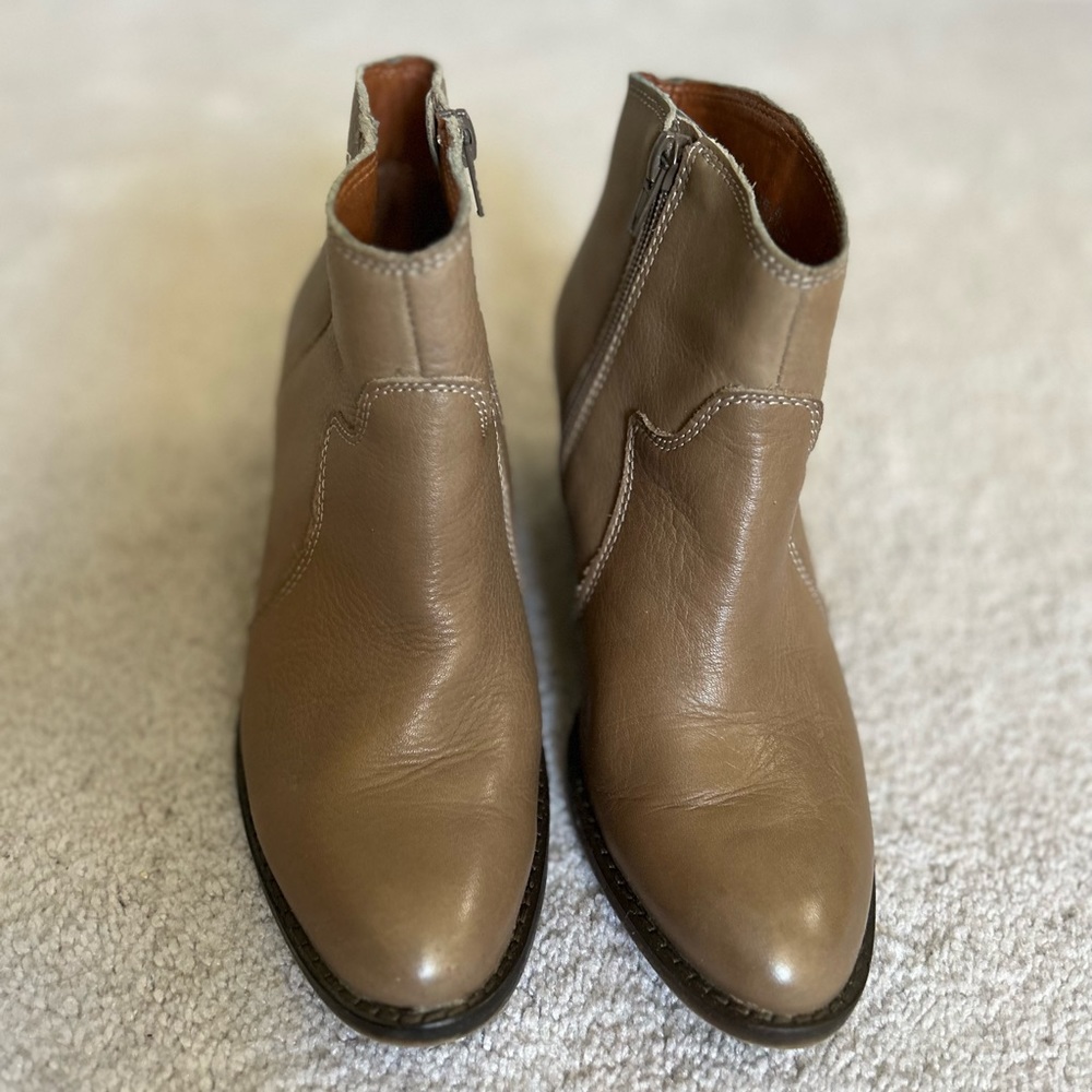 Lucky Brand Marcos leather upper ankle booties boots size 6.5M